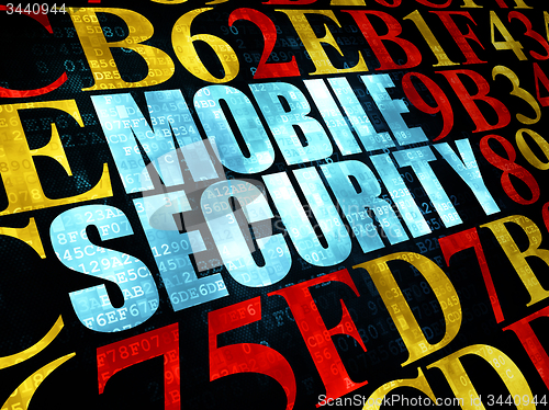Image of Security concept: Mobile Security on Digital background