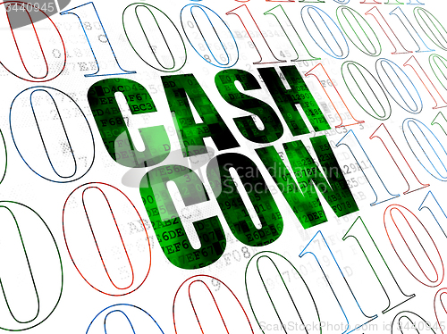Image of Finance concept: Cash Cow on Digital background