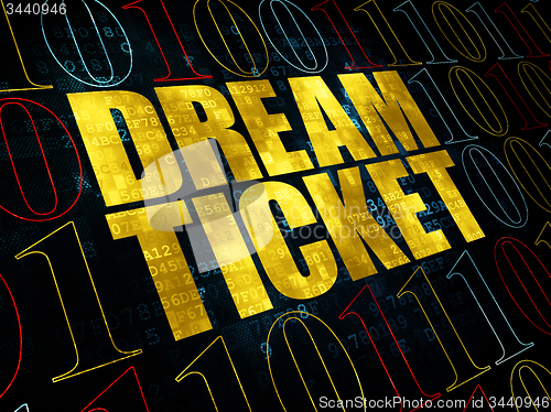 Image of Business concept: Dream Ticket on Digital background