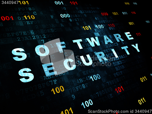 Image of Safety concept: Software Security on Digital background