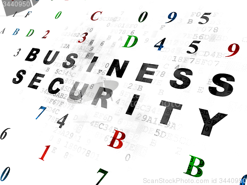 Image of Protection concept: Business Security on Digital background