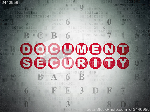 Image of Safety concept: Document Security on Digital Paper background