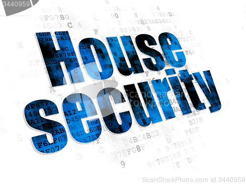 Image of Privacy concept: House Security on Digital background