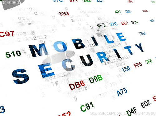 Image of Security concept: Mobile Security on Digital background