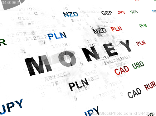 Image of Business concept: Money on Digital background