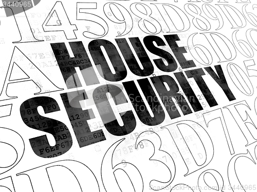 Image of Safety concept: House Security on Digital background