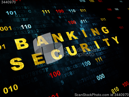 Image of Protection concept: Banking Security on Digital background