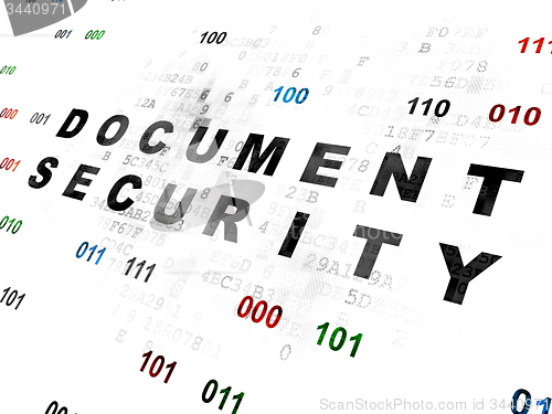 Image of Protection concept: Document Security on Digital background