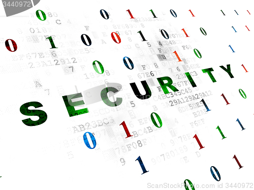 Image of Protection concept: Security on Digital background