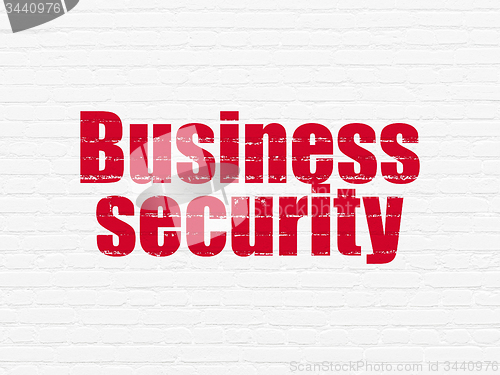 Image of Safety concept: Business Security on wall background