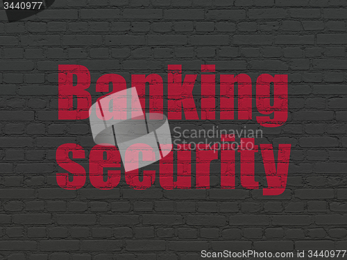 Image of Protection concept: Banking Security on wall background