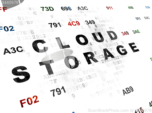 Image of Safety concept: Cloud Storage on Digital background