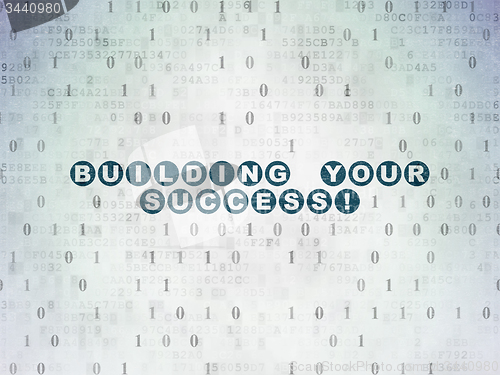 Image of Business concept: Building your Success! on Digital Paper background