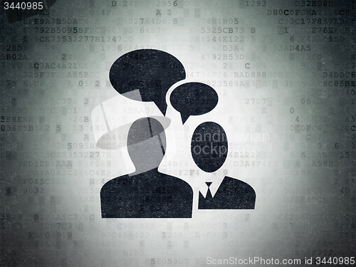 Image of Business concept: Business Meeting on Digital Paper background