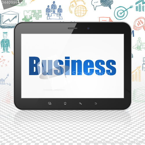 Image of Finance concept: Business on Tablet Computer display