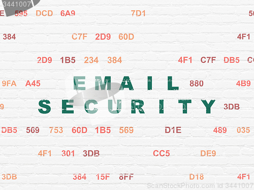 Image of Privacy concept: Email Security on wall background