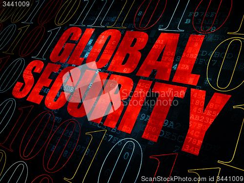 Image of Privacy concept: Global Security on Digital background