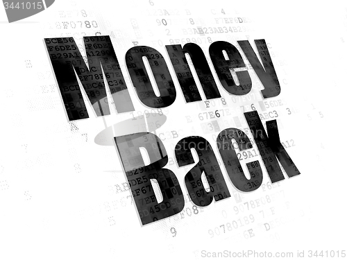 Image of Business concept: Money Back on Digital background