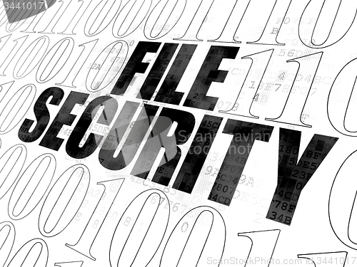 Image of Safety concept: File Security on Digital background