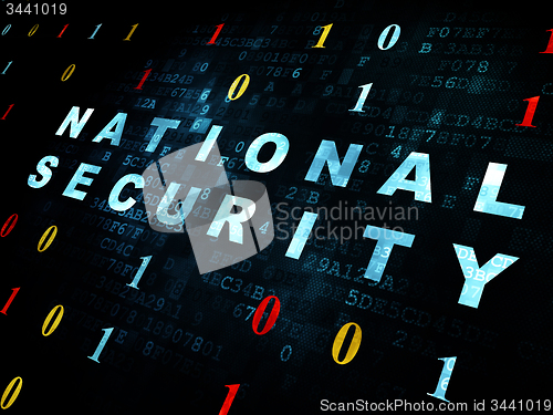 Image of Privacy concept: National Security on Digital background