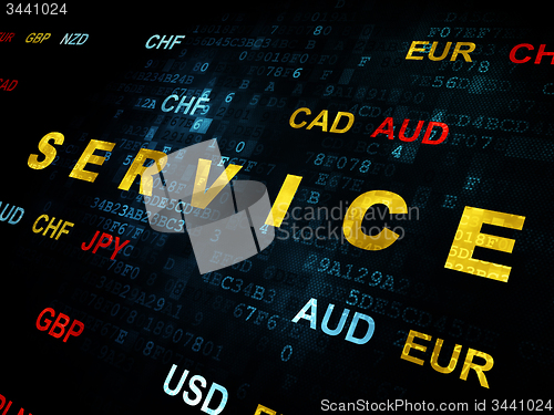 Image of Finance concept: Service on Digital background