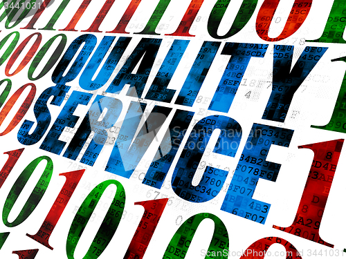 Image of Finance concept: Quality Service on Digital background