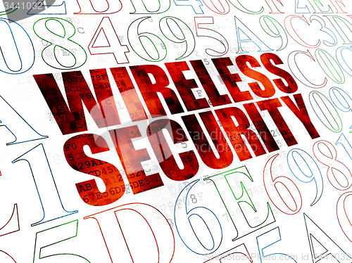 Image of Privacy concept: Wireless Security on Digital background