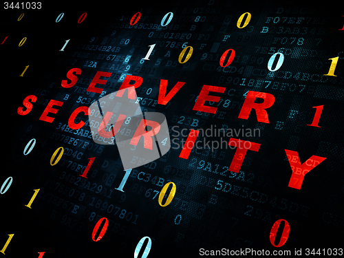 Image of Protection concept: Server Security on Digital background