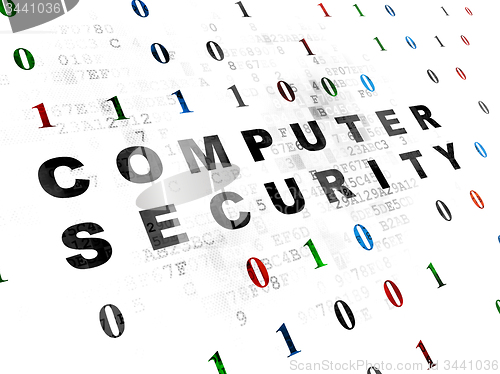 Image of Safety concept: Computer Security on Digital background