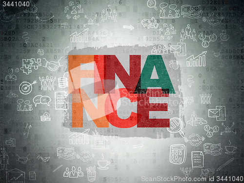 Image of Business concept: Finance on Digital Paper background