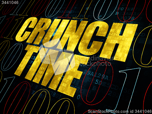 Image of Business concept: Crunch Time on Digital background