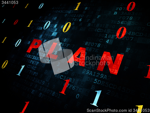 Image of Business concept: Plan on Digital background