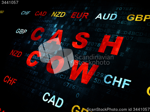 Image of Business concept: Cash Cow on Digital background
