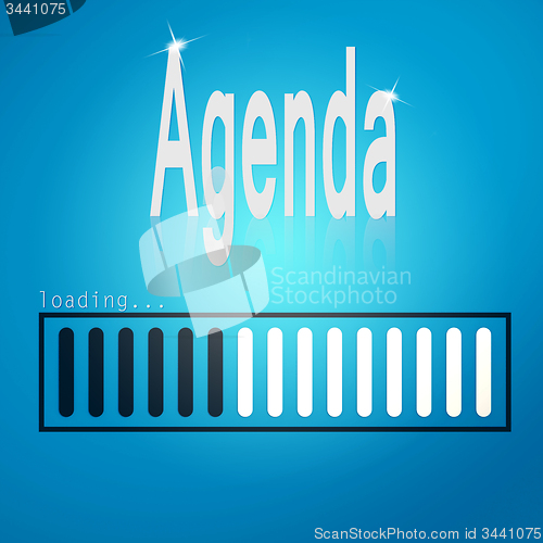 Image of Blue loading bar with agenda word