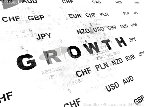 Image of Finance concept: Growth on Digital background