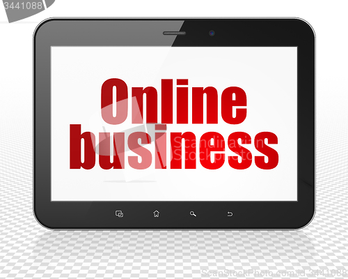 Image of Business concept: Online Business on Tablet Pc Computer display