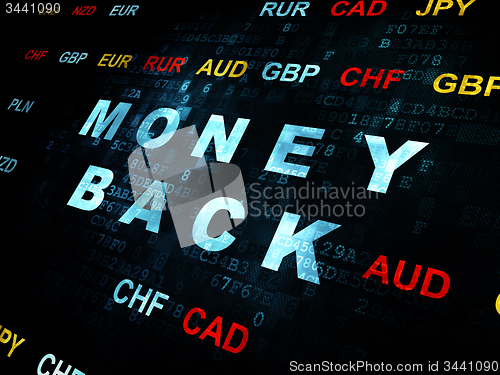 Image of Business concept: Money Back on Digital background