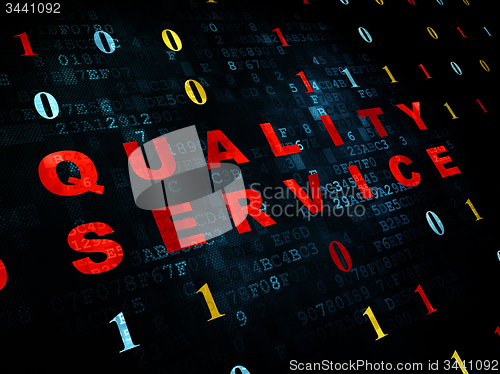 Image of Finance concept: Quality Service on Digital background