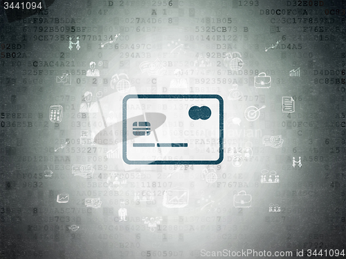 Image of Business concept: Credit Card on Digital Paper background