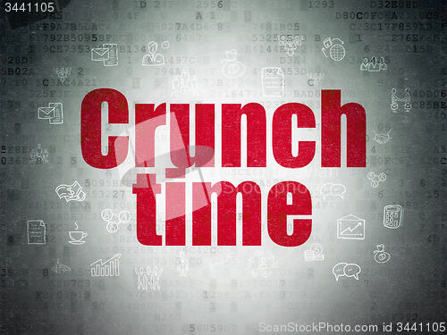 Image of Business concept: Crunch Time on Digital Paper background