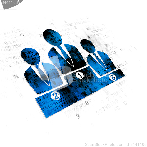 Image of Finance concept: Business Team on Digital background