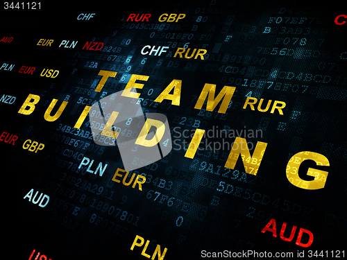 Image of Finance concept: Team Building on Digital background