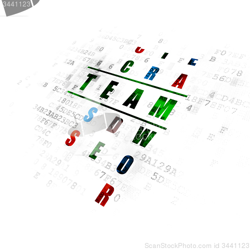 Image of Business concept: word Team in solving Crossword Puzzle