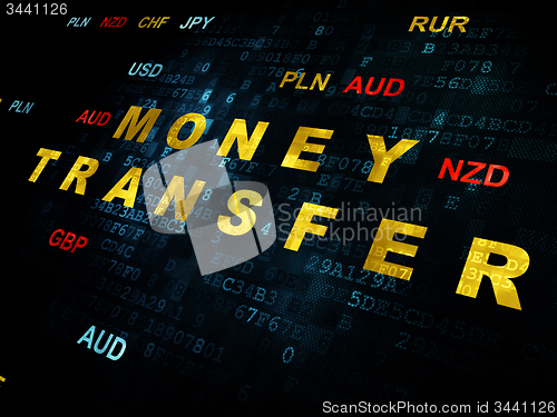 Image of Business concept: Money Transfer on Digital background