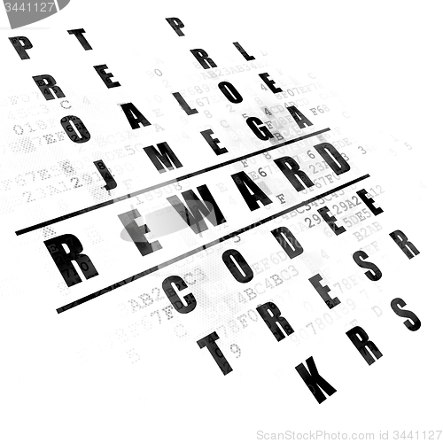 Image of Business concept: word Reward in solving Crossword Puzzle