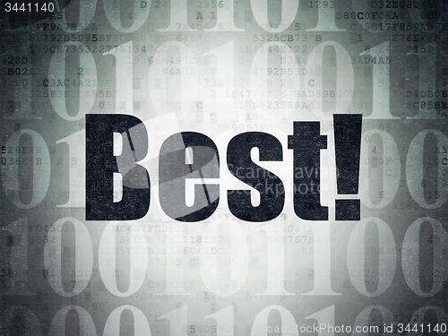 Image of Business concept: Best! on Digital Paper background