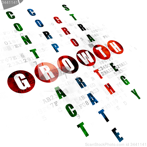 Image of Business concept: word Growth in solving Crossword Puzzle