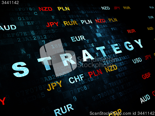 Image of Business concept: Strategy on Digital background