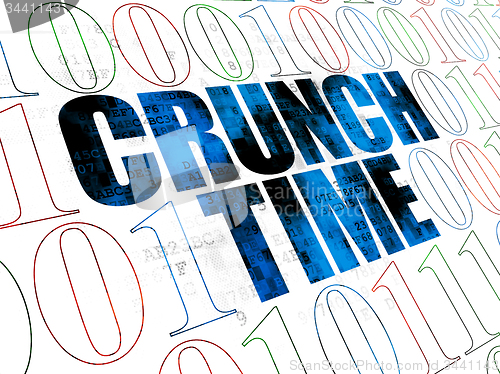 Image of Finance concept: Crunch Time on Digital background