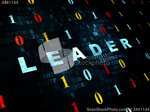 Image of Business concept: Leader on Digital background